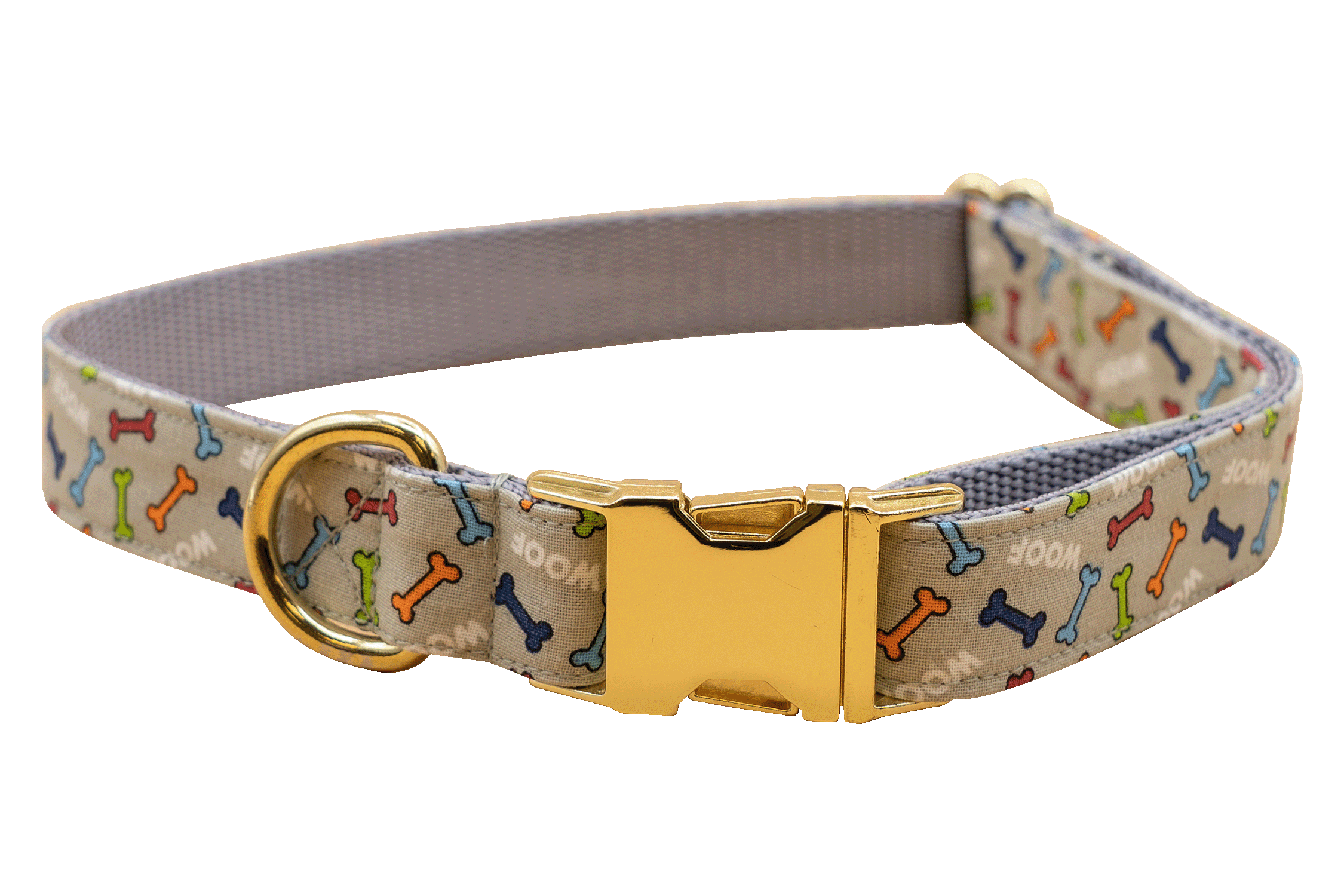 Rainbow Dog Bones Collar