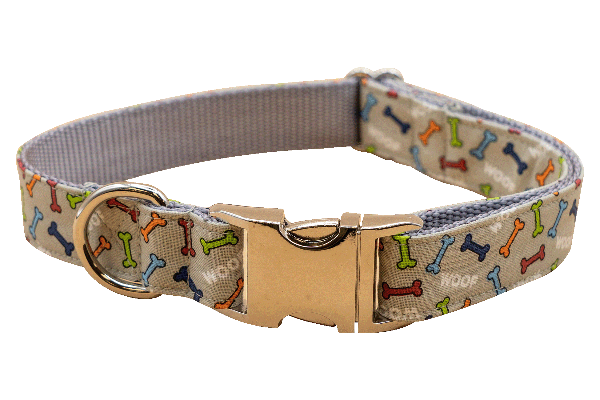 Rainbow Dog Bones Collar