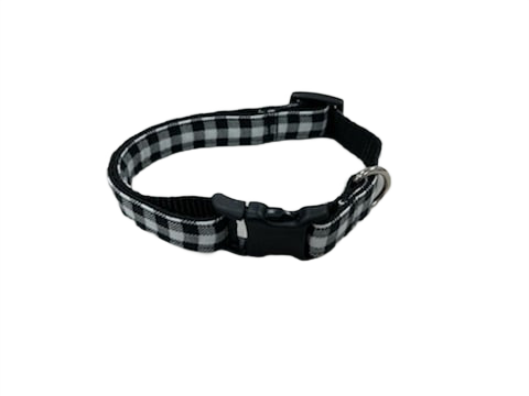 Black and White Check Collar