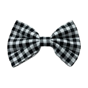 Black and White Check Bowtie