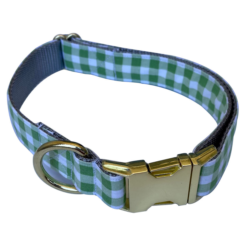 Lime Gingham Collar