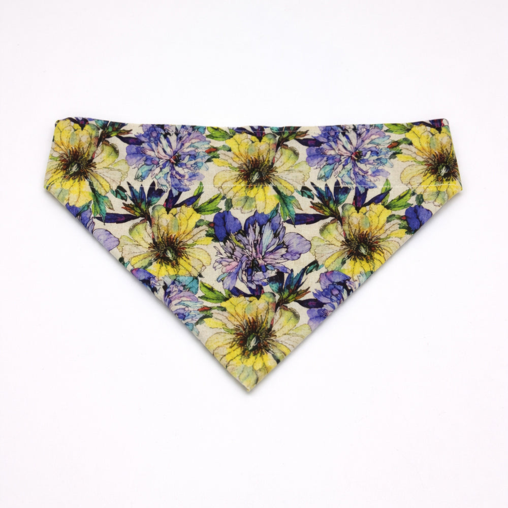 Purple and Yellow Blooms Bandana