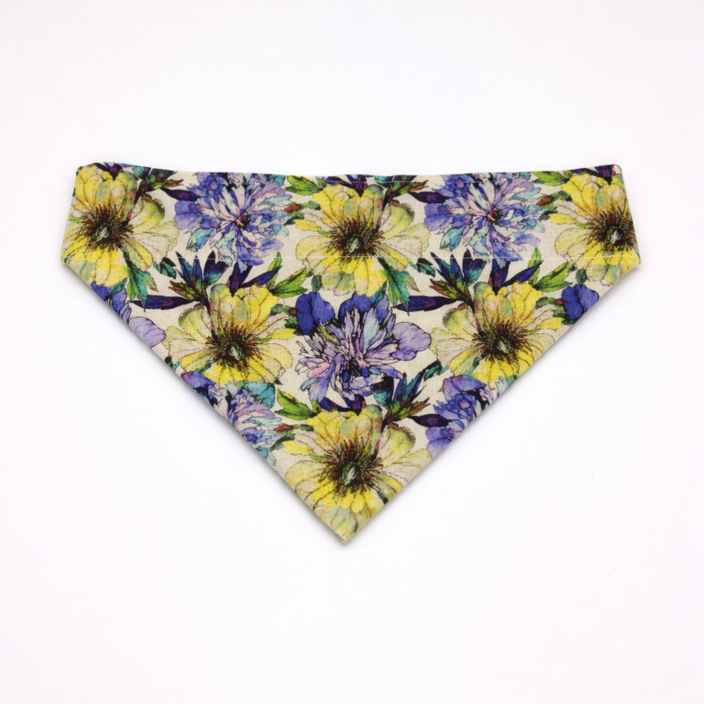 Purple and Yellow Blooms Bandana