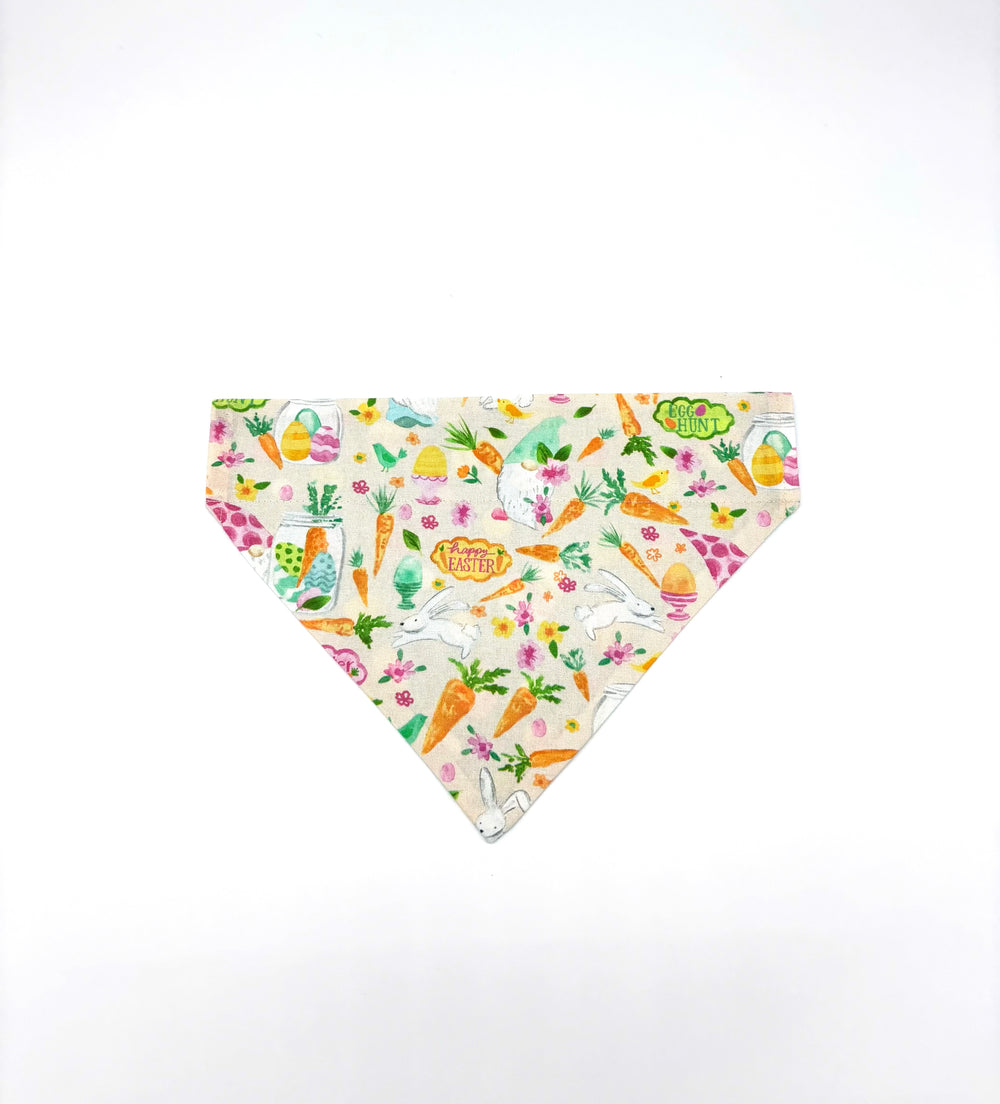 Easter Bunnies and Carrots Slip Over Collar Bandana