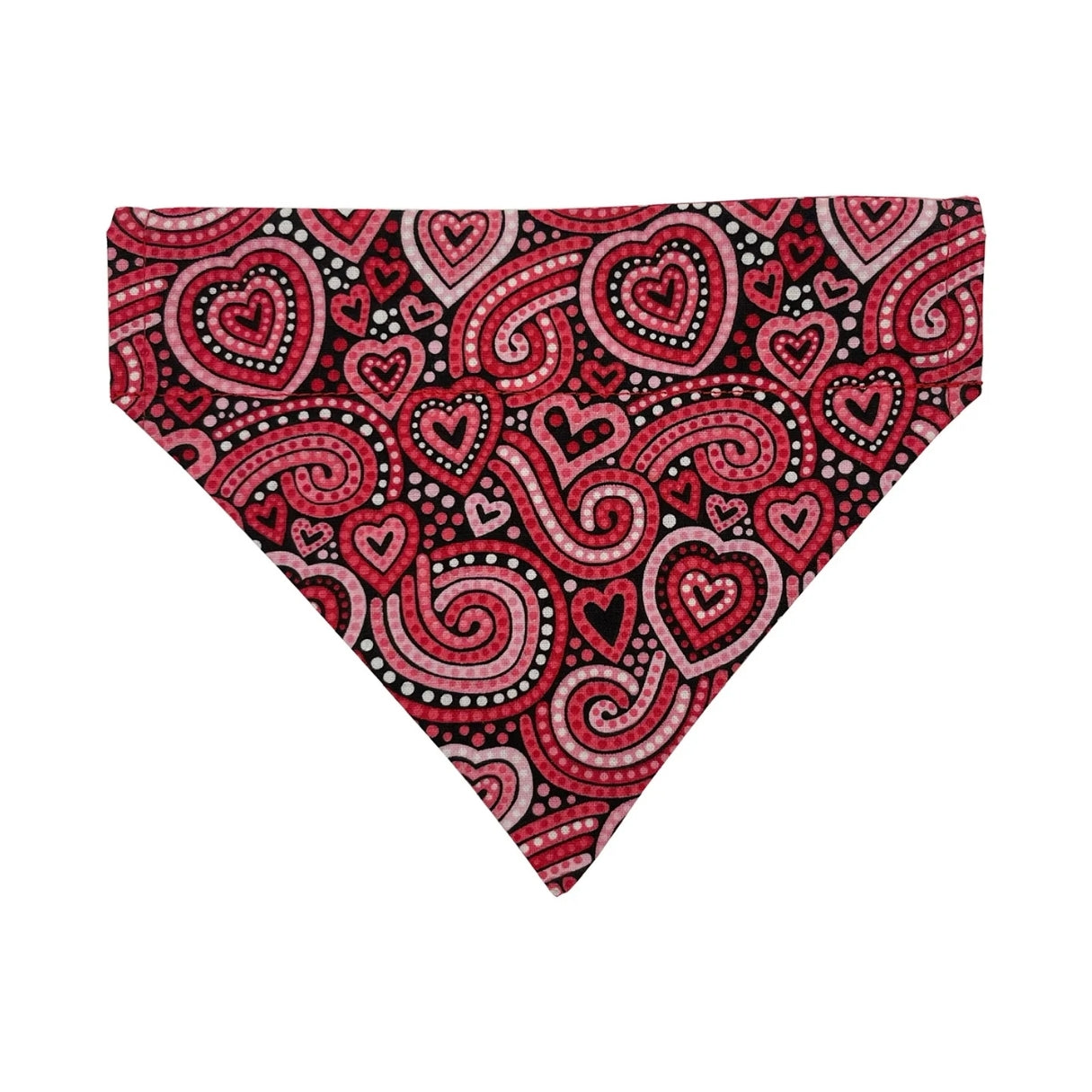 Swirl of Hearts Slip Over Collar Bandana