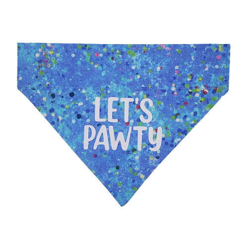 Let's Pawty Slip Over Collar Bandana