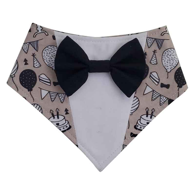 Birthday Bowtie Snap On Bandana