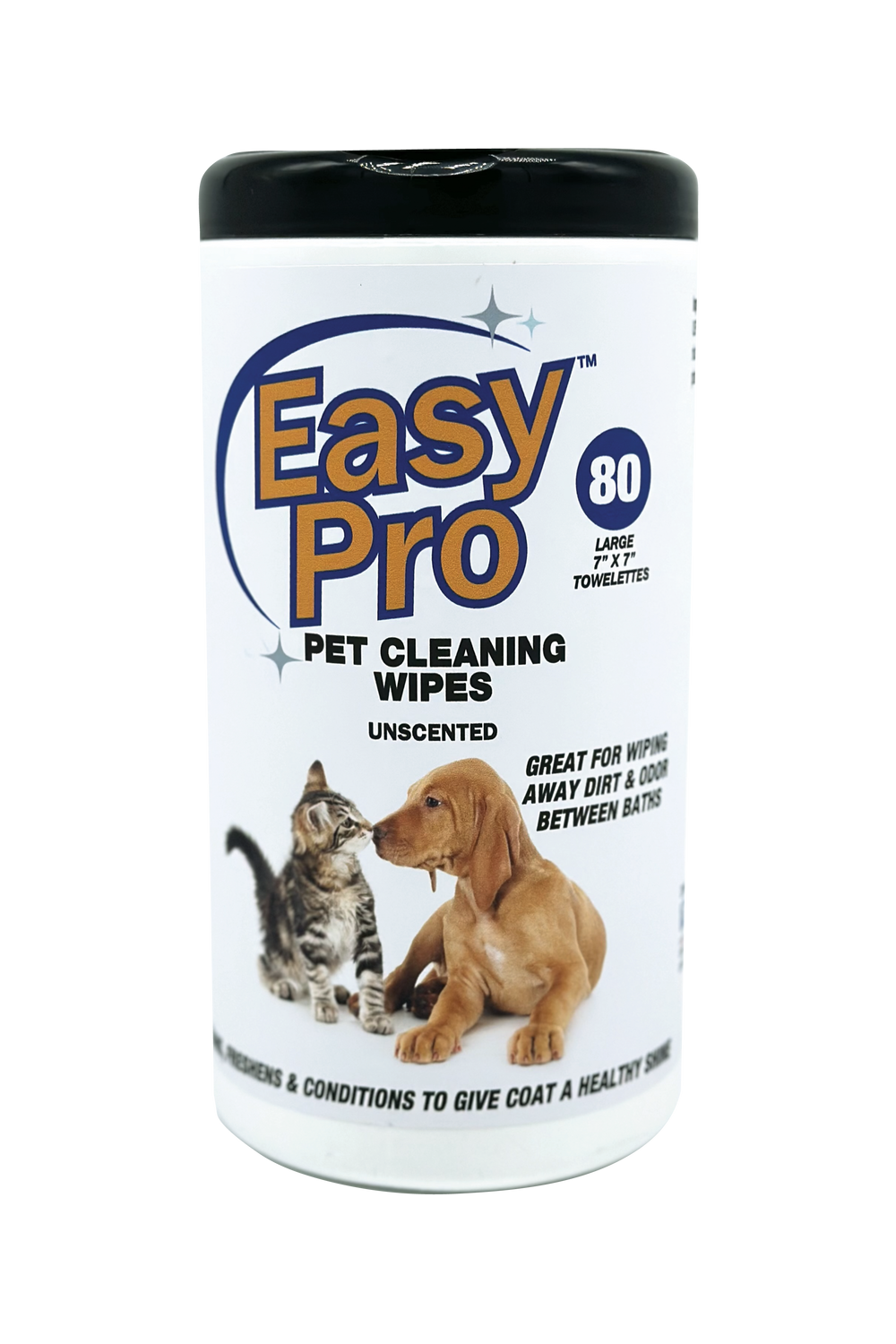 Easy Pro Cleaning Wipes- Unscented- 80ct, 6 canister per case