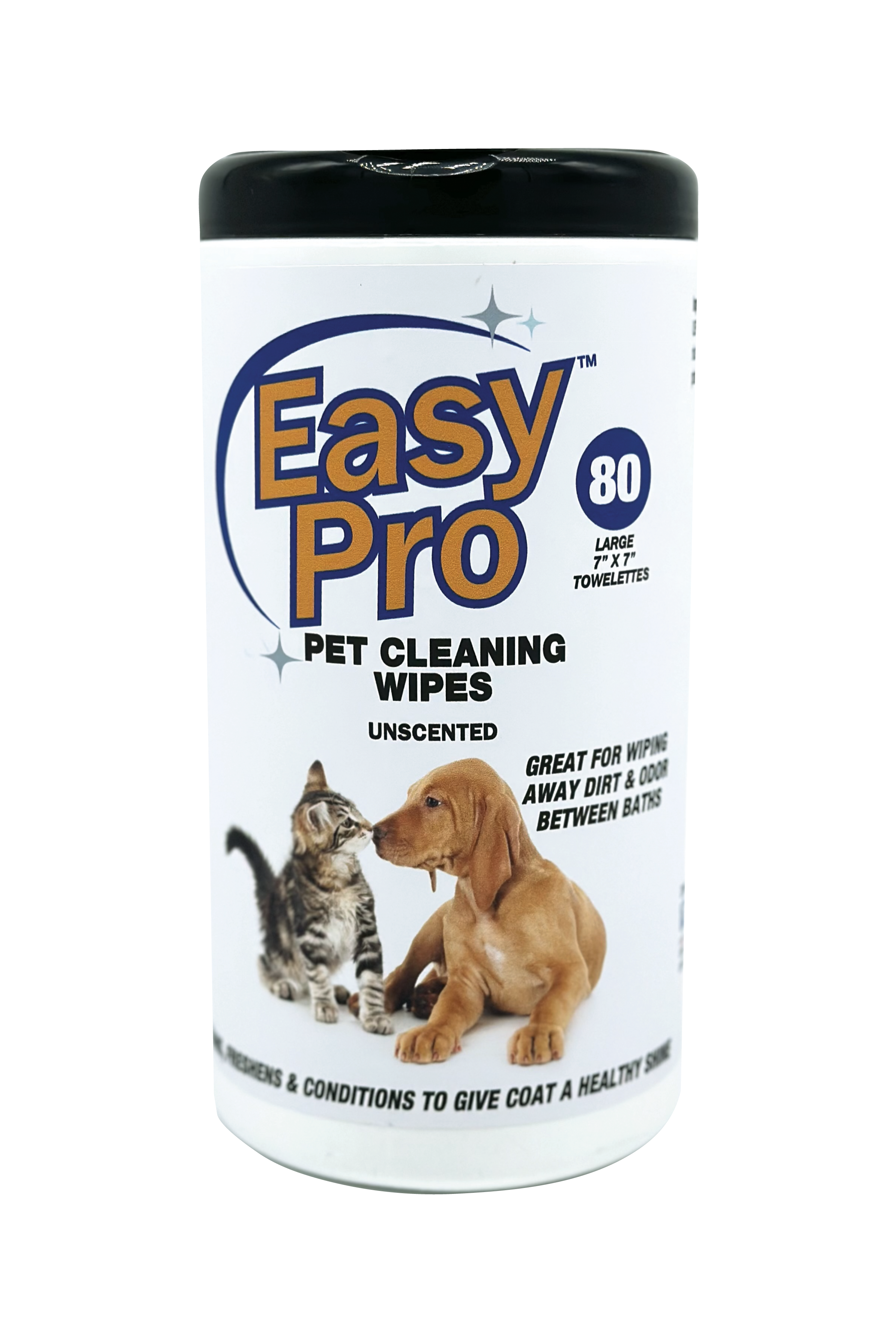 Easy Pro Cleaning Wipes- Unscented- 80ct, 6 canister per case