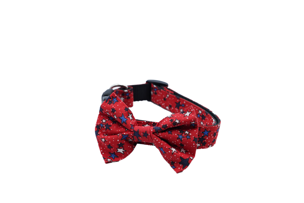 Patriotic Red Bowtie Collar