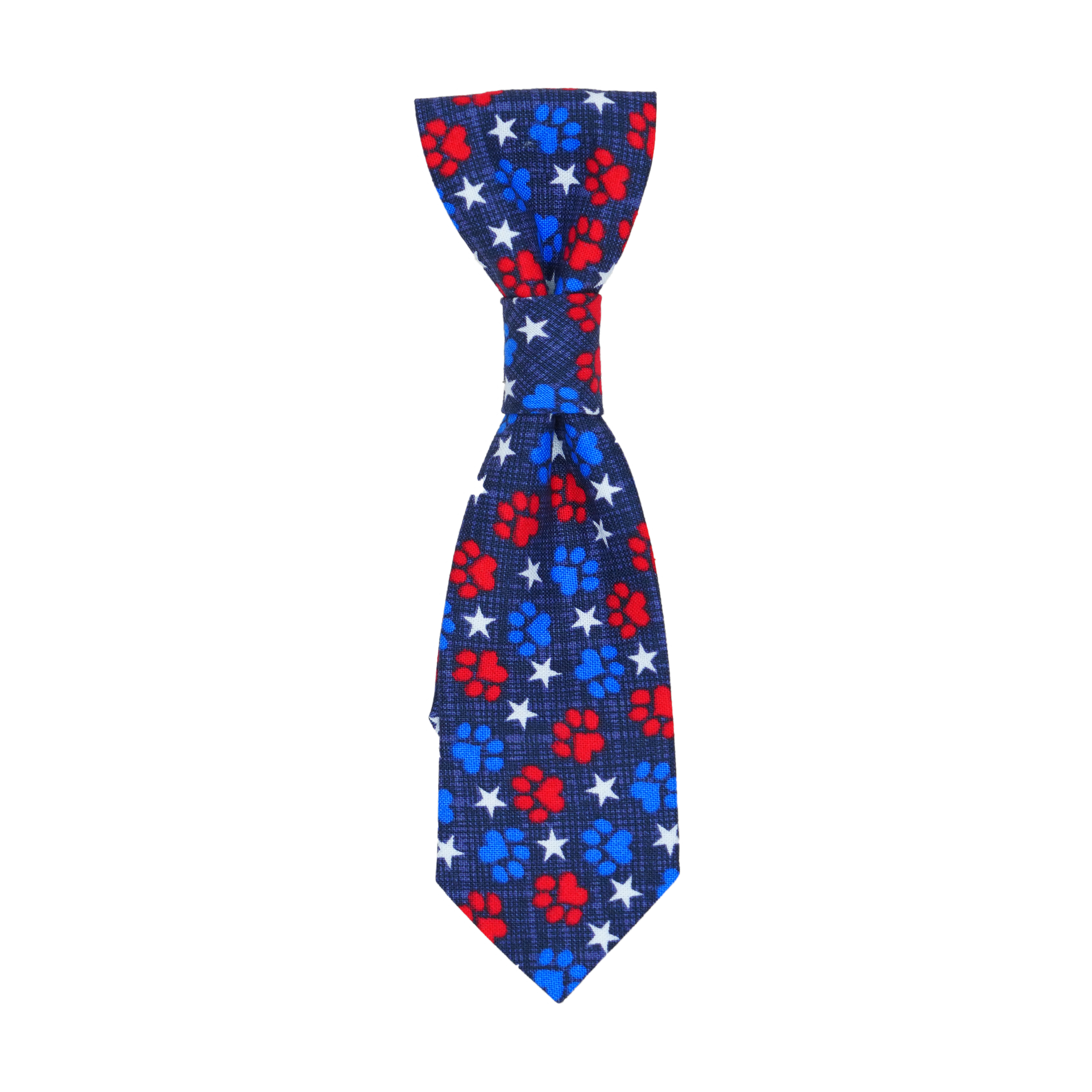 Patriotic Paws on Navy Tie
