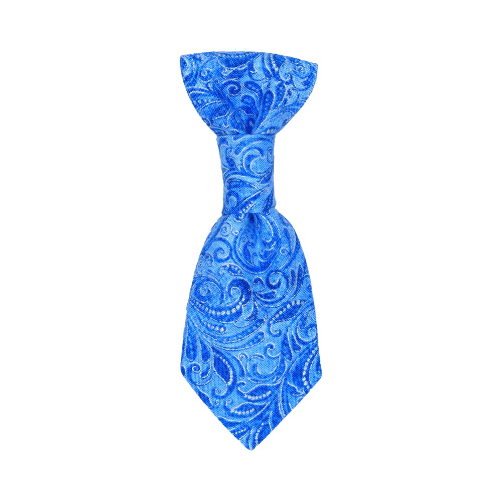 Light Blue Paisley Swirls Tie