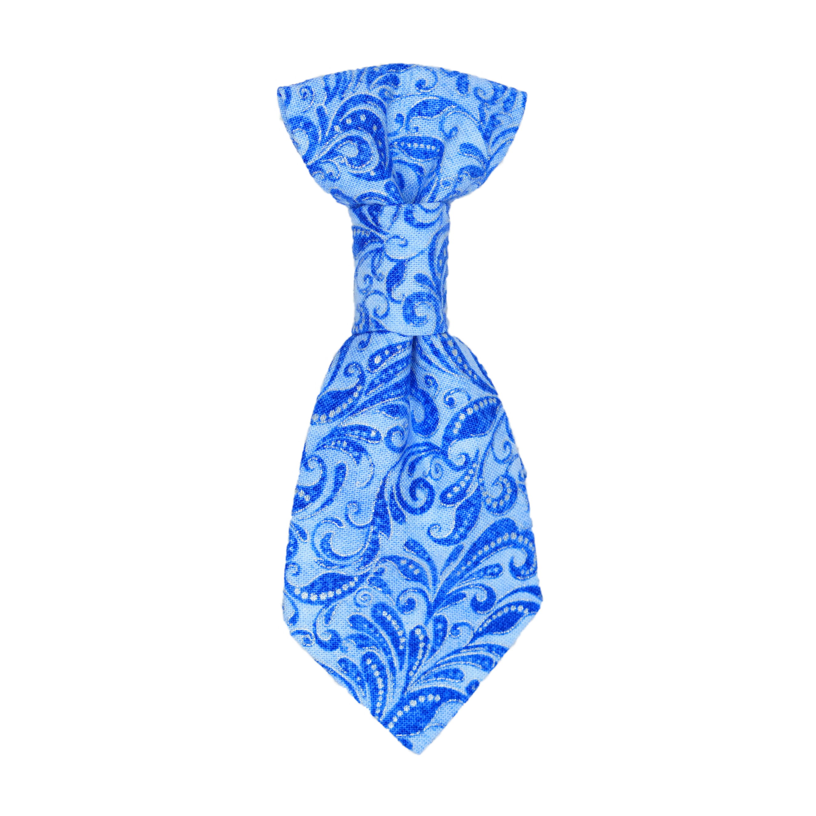 Darker Blue Paisley Swirls Tie
