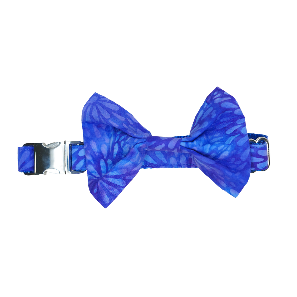 Purple Petals Bowtie Collar