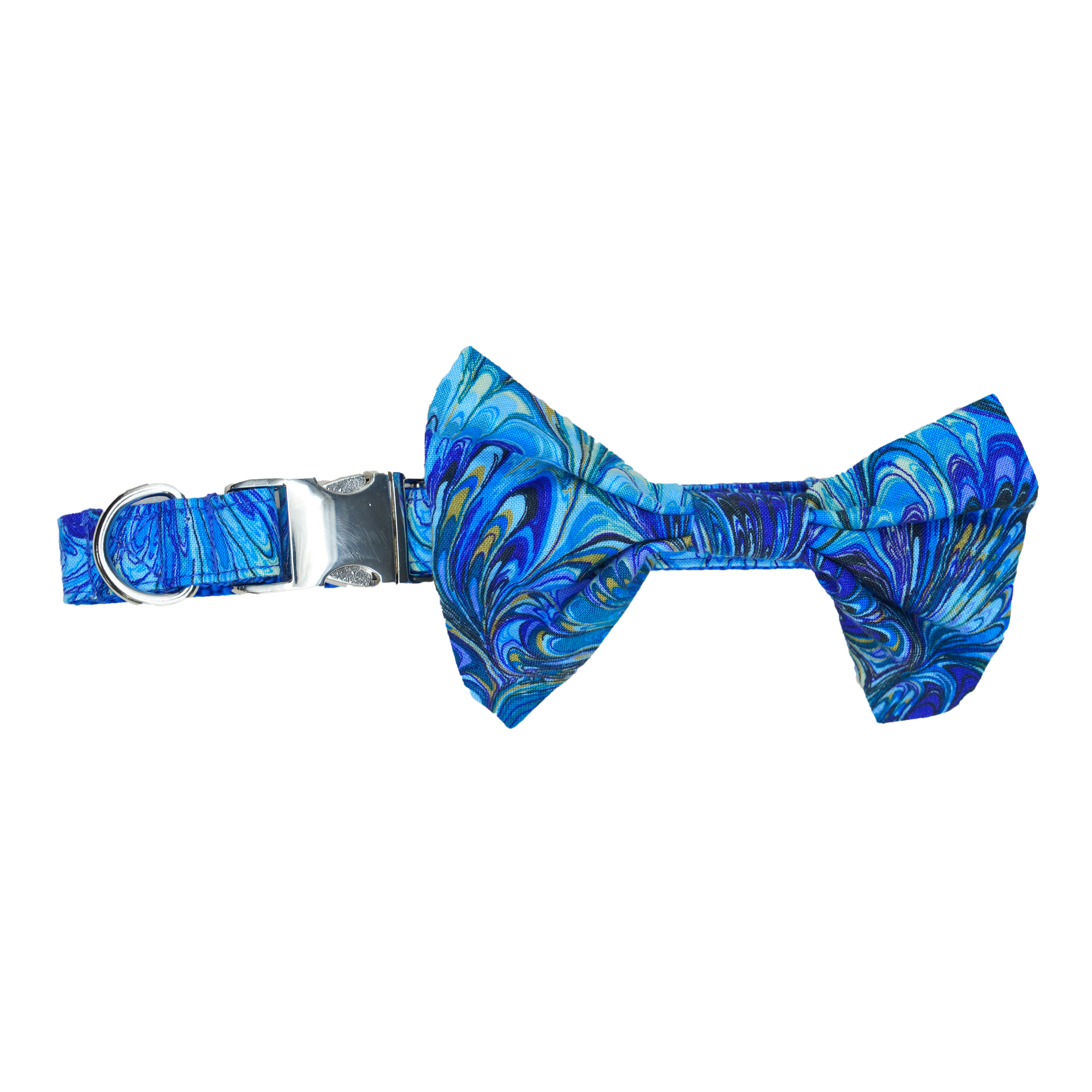 Blue Kaleidoscope Bowtie Collar