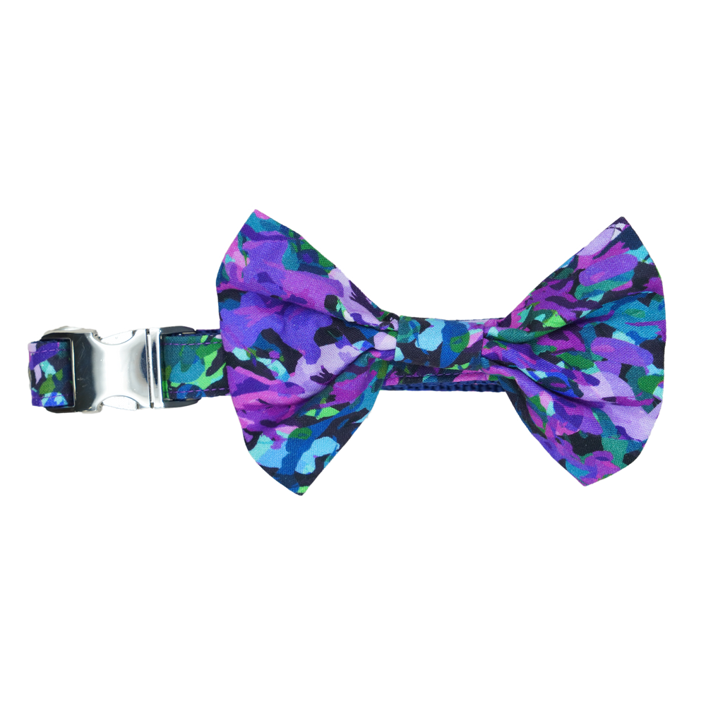 Purple Camo Bowtie Collar