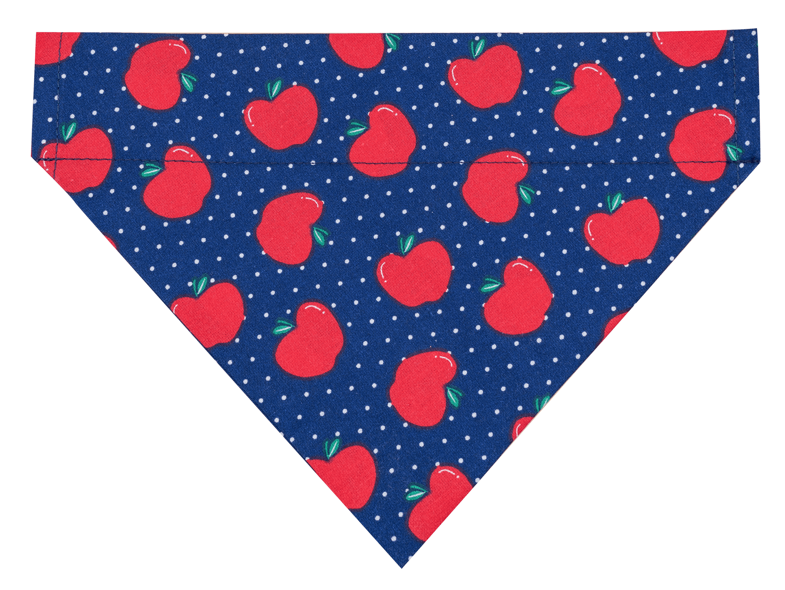 Red Apple On Navy Slip Over Collar Bandana