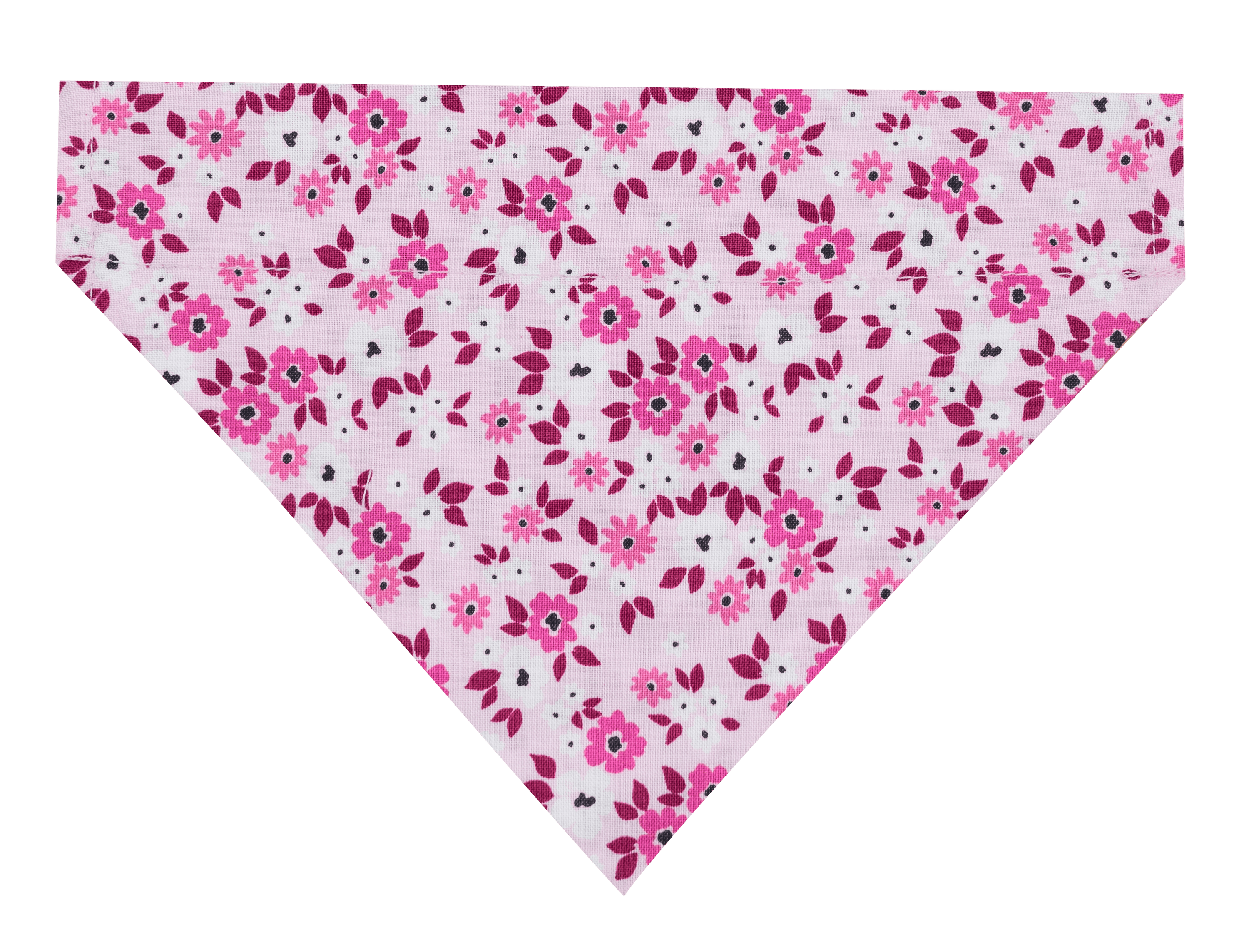 Fuschia Flower Slip Over Collar Bandana