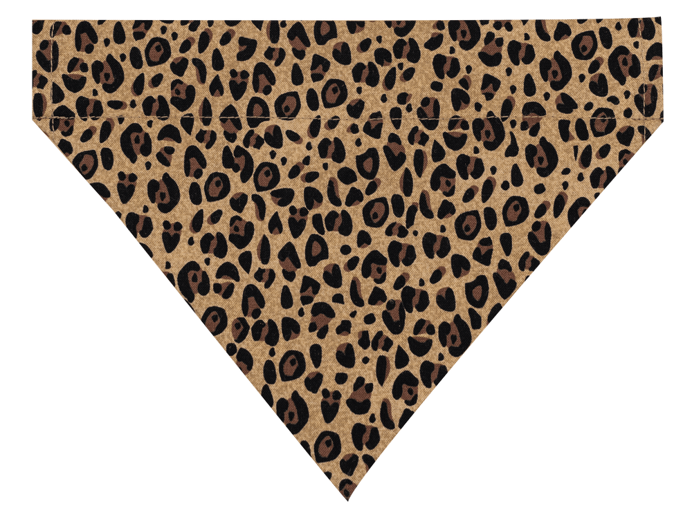 Tan Cheetah Slip Over Collar Bandana