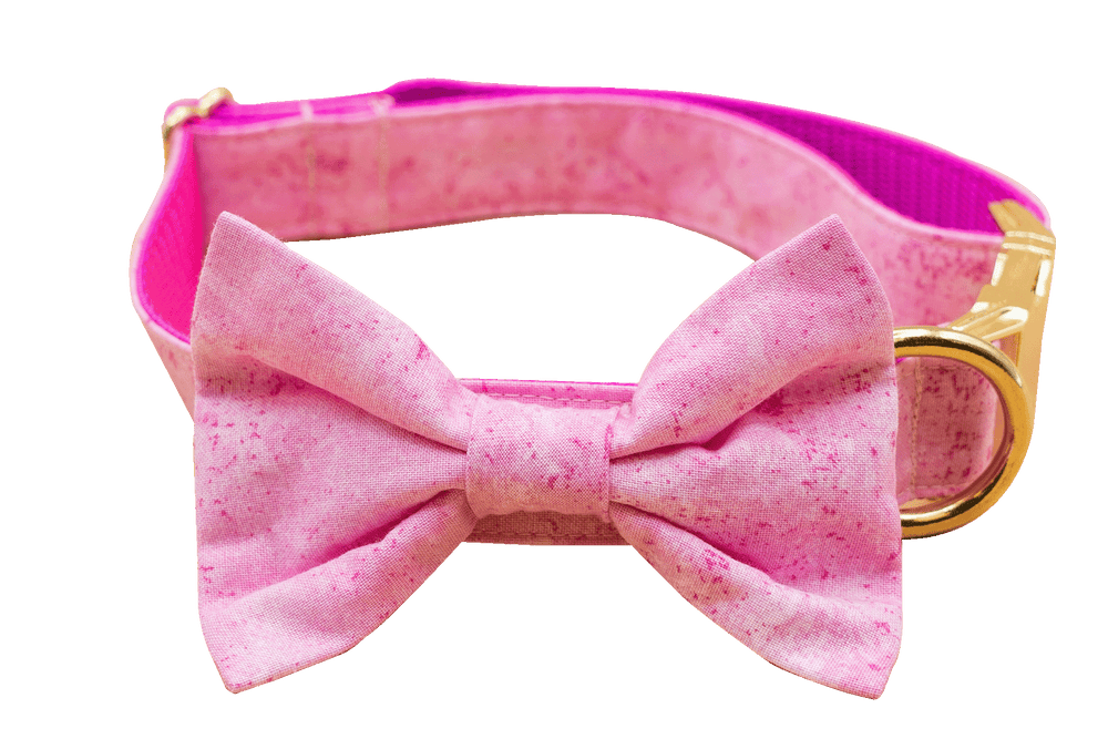 Bubblegum Pink Bowtie Collar