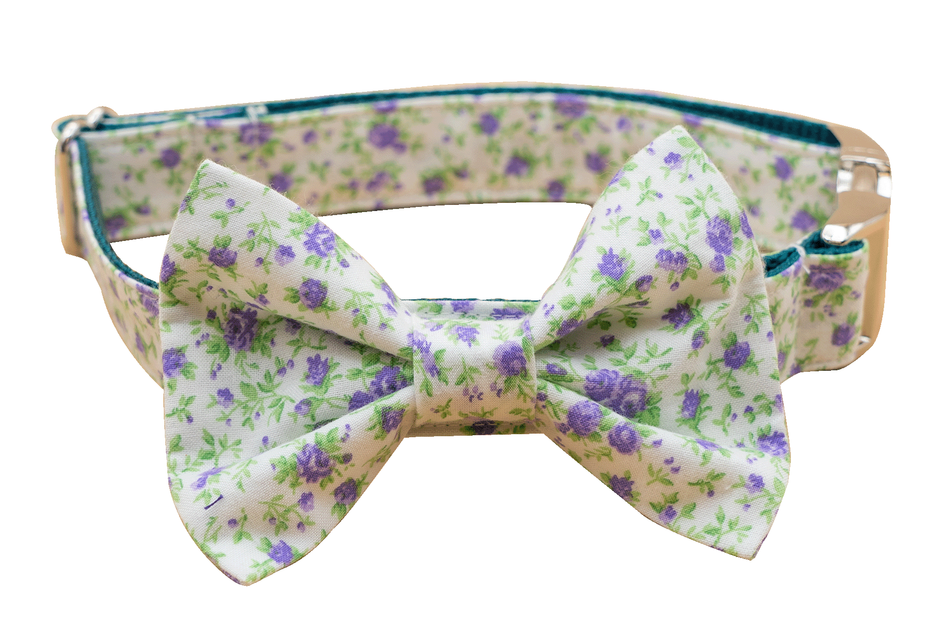 Mini Purple Rose Bowtie Collar