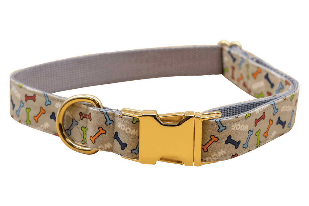Rainbow Dog Bones Collar
