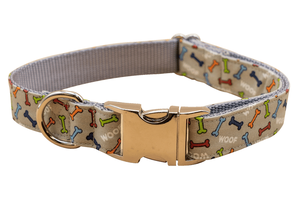 Rainbow Dog Bones Collar