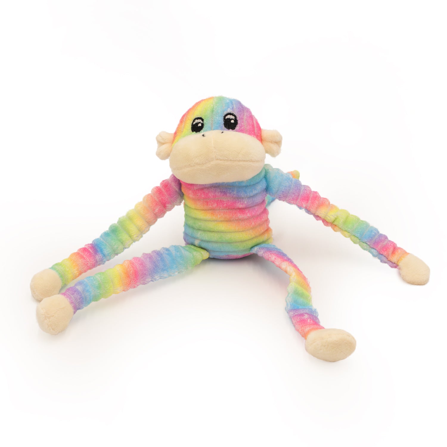 Spencer the Crinkle Monkey 2-Pack Small Rainbow and Blue 24/cs