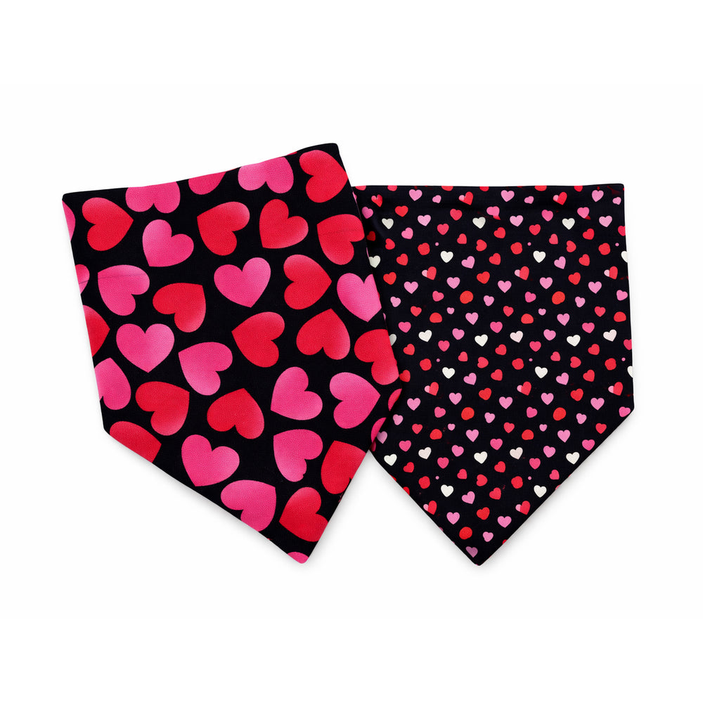 Valentines 2 Pack Slip Over Collar Bandanas- Bundle 1