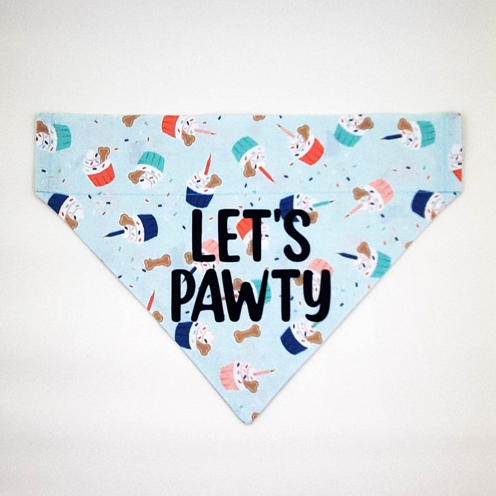 Let's Pawty Slip Over Collar Bandana