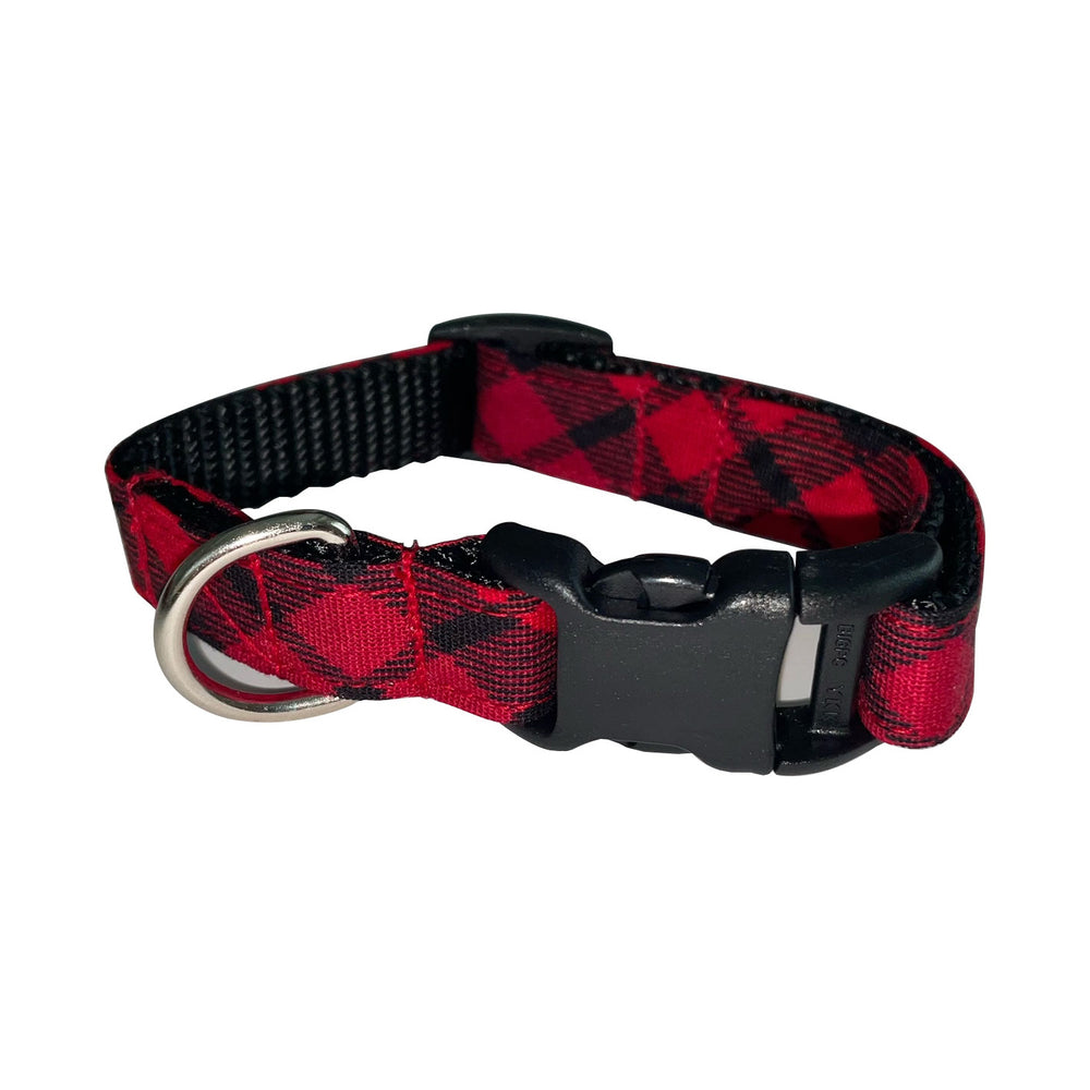 Red and Black Plaid Collar