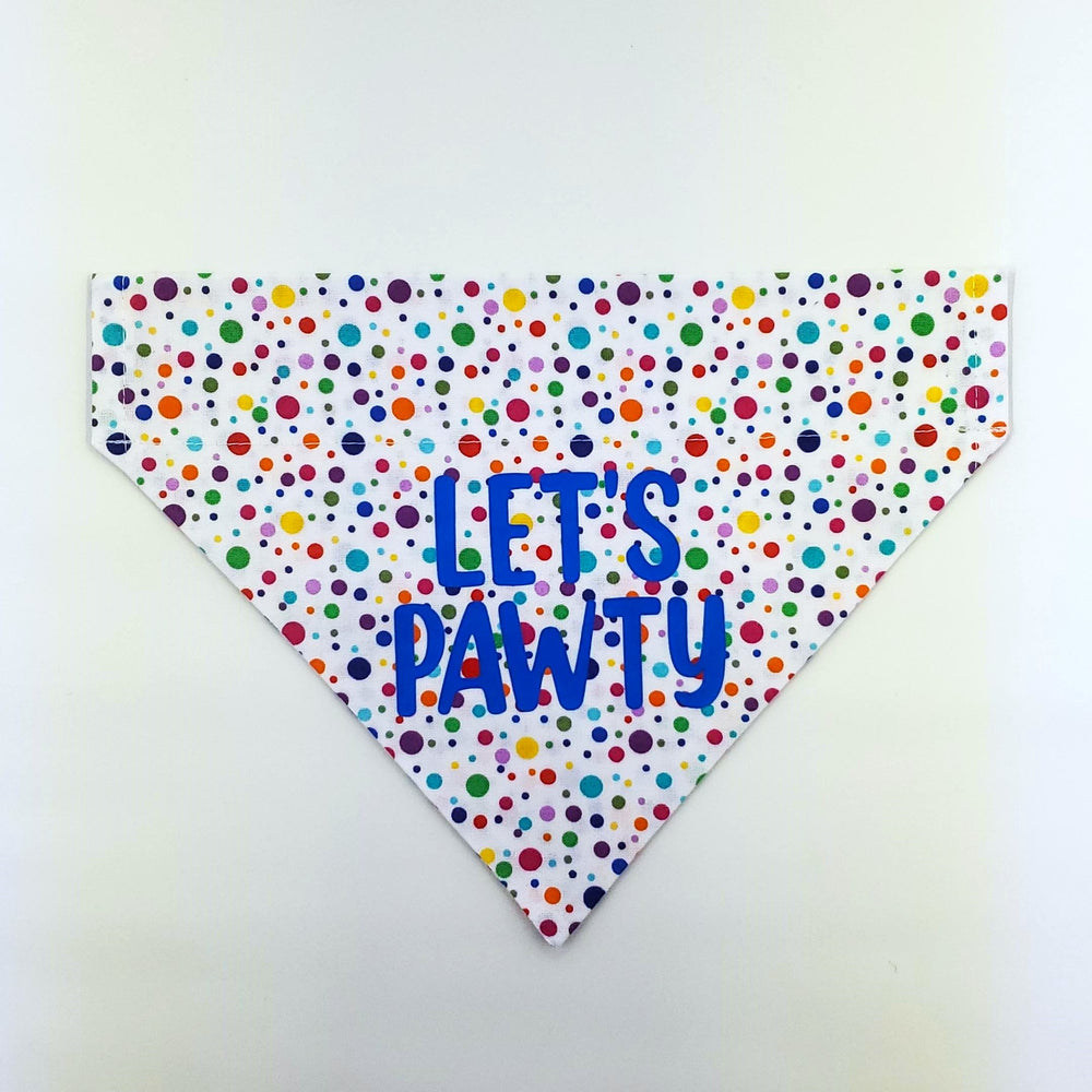 Let's Pawty Slip Over Collar Bandana