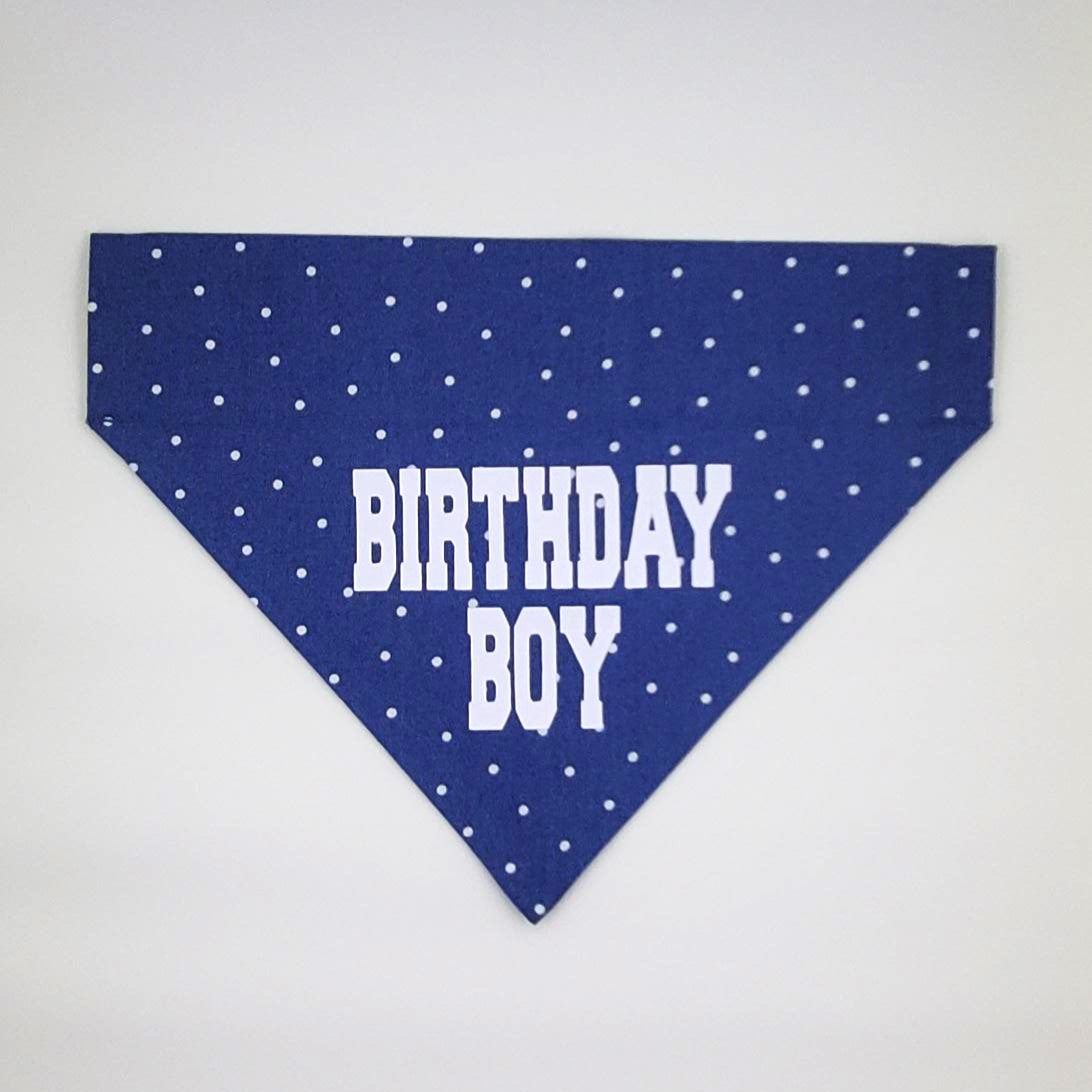 Birthday Boy Slip Over Collar Bandana