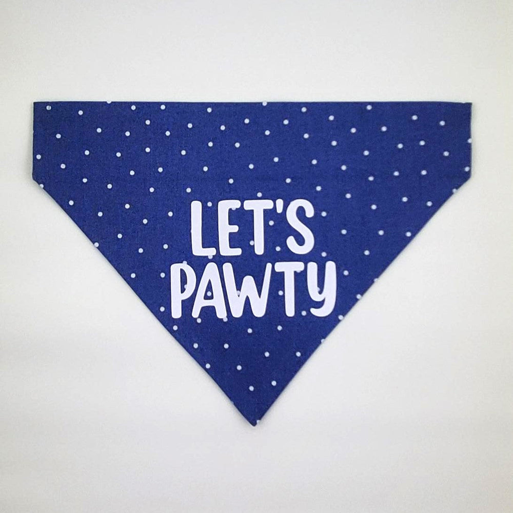Let's Pawty Slip Over Collar Bandana