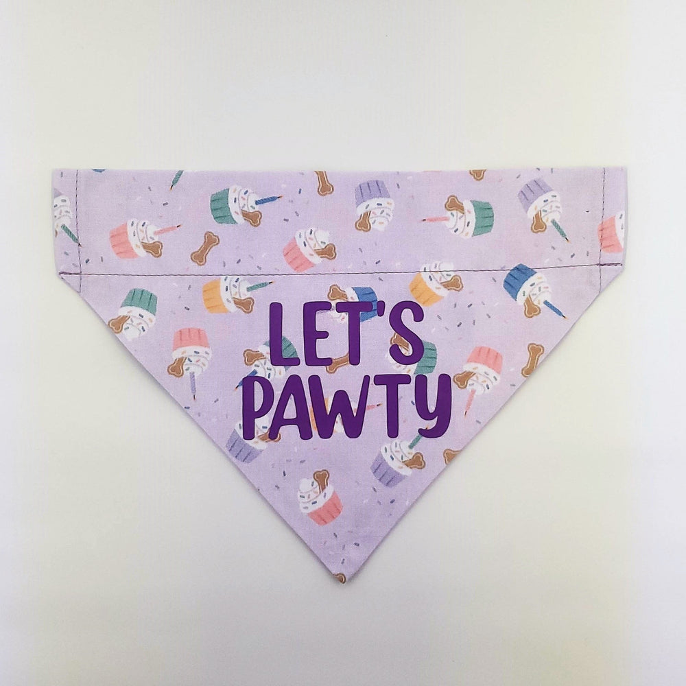 Let's Pawty Slip Over Collar Bandana