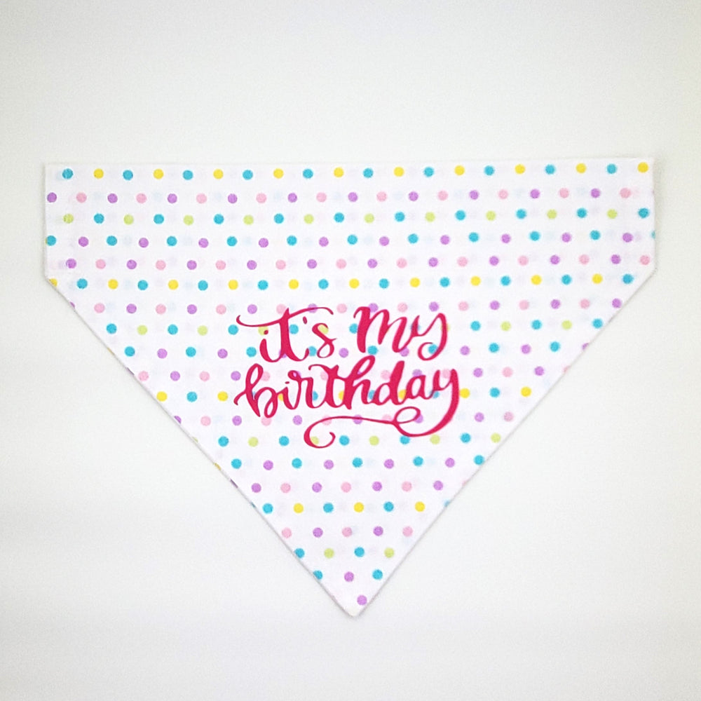 It's my Birthday Slip Over Collar Bandana