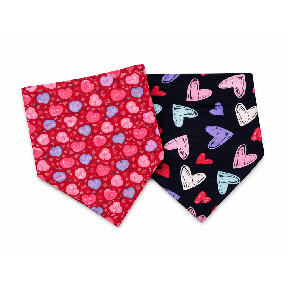 Valentines 2 pack Slip over Collar Bandanas- Bundle 3