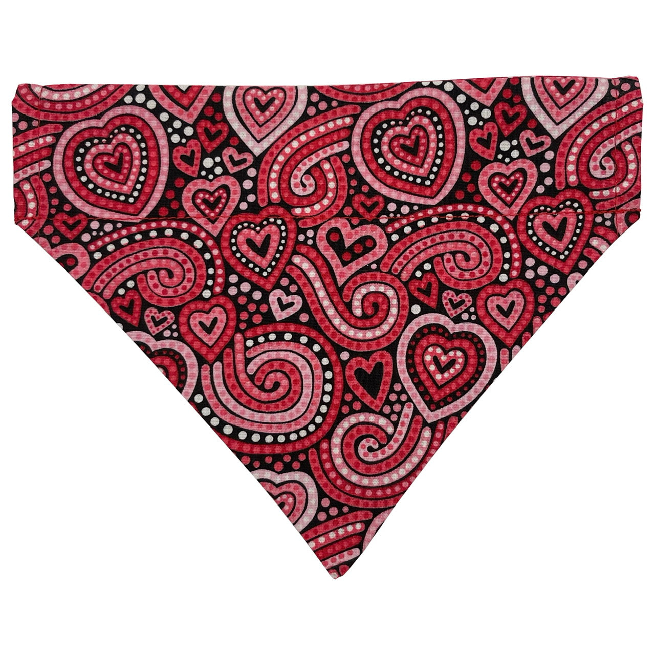 Swirl of Hearts Slip Over Collar Bandana