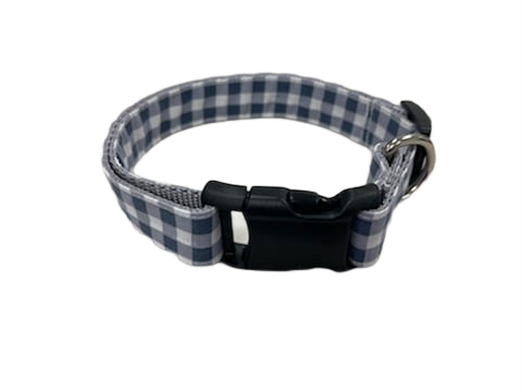 Navy Gingham Collar