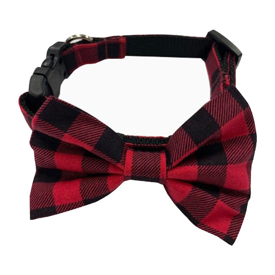 Buffalo Red Check Bowtie Collar