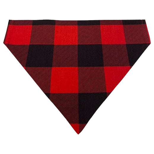 Buffalo Red Check Slip Over Collar Bandana