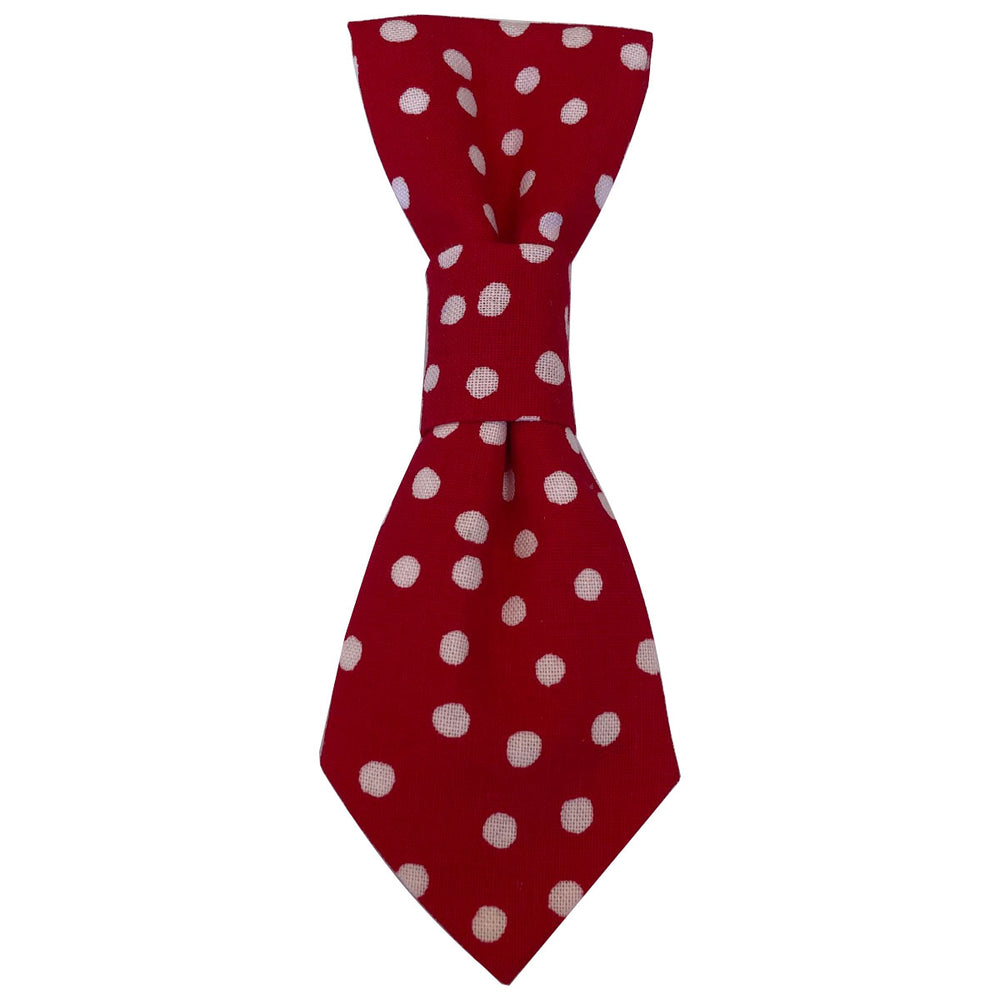 Red and White Polka Dots Tie