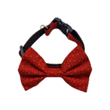 Red Hot Dots Bowtie  Collar