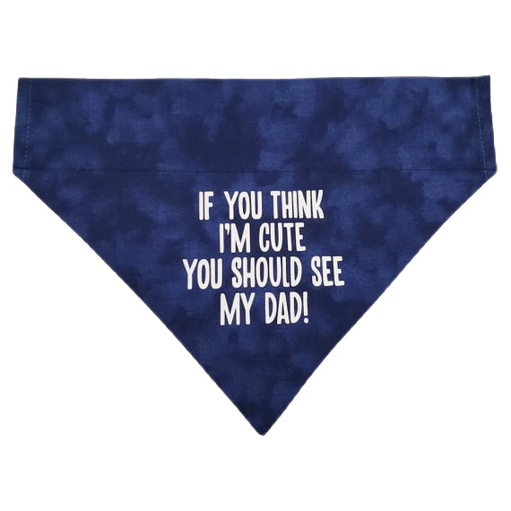 Smoky Blue - I'm Cute Slip Over Collar Bandana