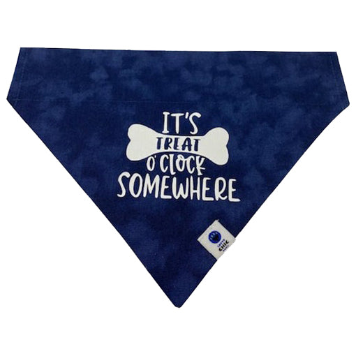 Smoky Blue-Treat O' Clock Slip Over Collar Bandana